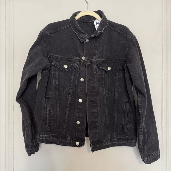 Princess Polly Charcoal Denim Jacket - Picture 1 of 3